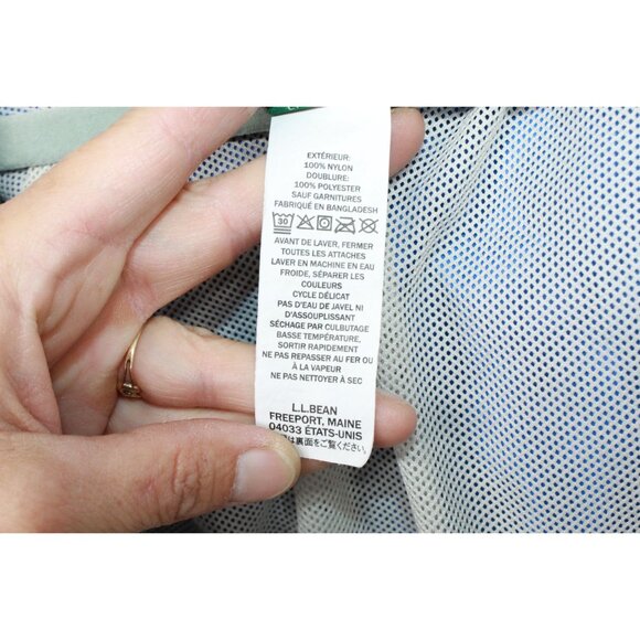 LL Bean Discovery Rain Jacket Full Zip Hooded Nylon Blue Size 4T - Picture 6 of 11